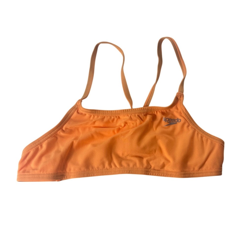 Speedo Eco Endurance Bikini Swim Top Orange Pop Large A577811859 NEW